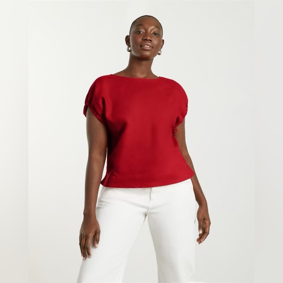 Everlane The Drawstring Tunic Goji Berry Size Medium - Picture 1 of 7